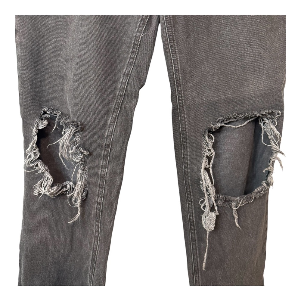 Free People We the Free Distressed Black Maggie Jeans. Button Fly. Size 27 - Picture 7 of 15